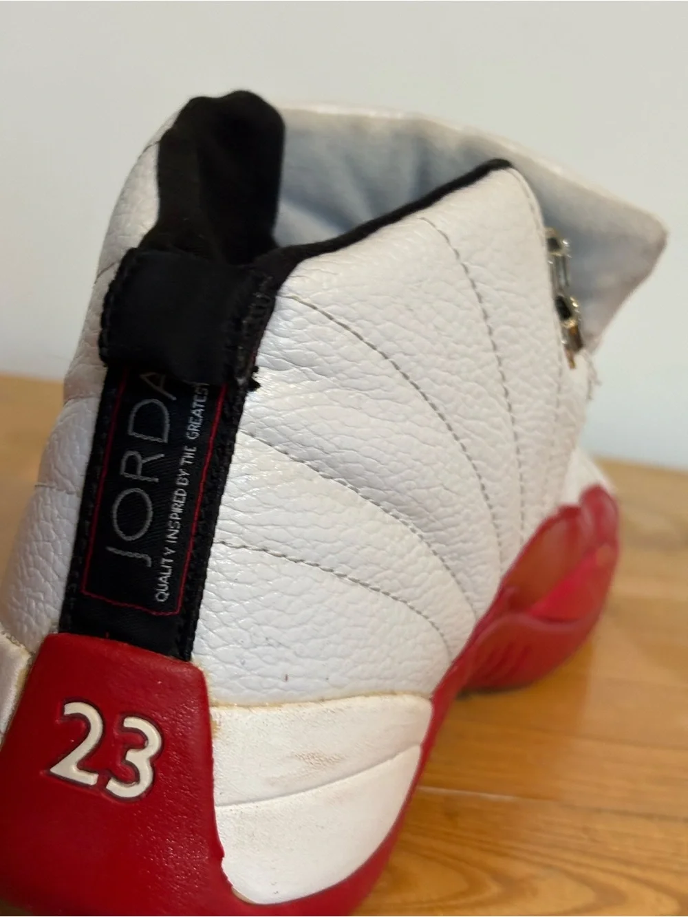 Air Jordan 12 Retro 'Cherry' (2009) high-top basketball sneakers, size 12